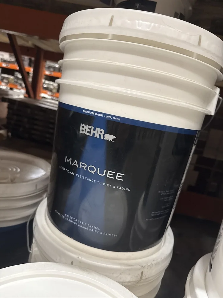 BEHR Marquee — Craft Brown · Exterior satin, actual 5 gallon bucket